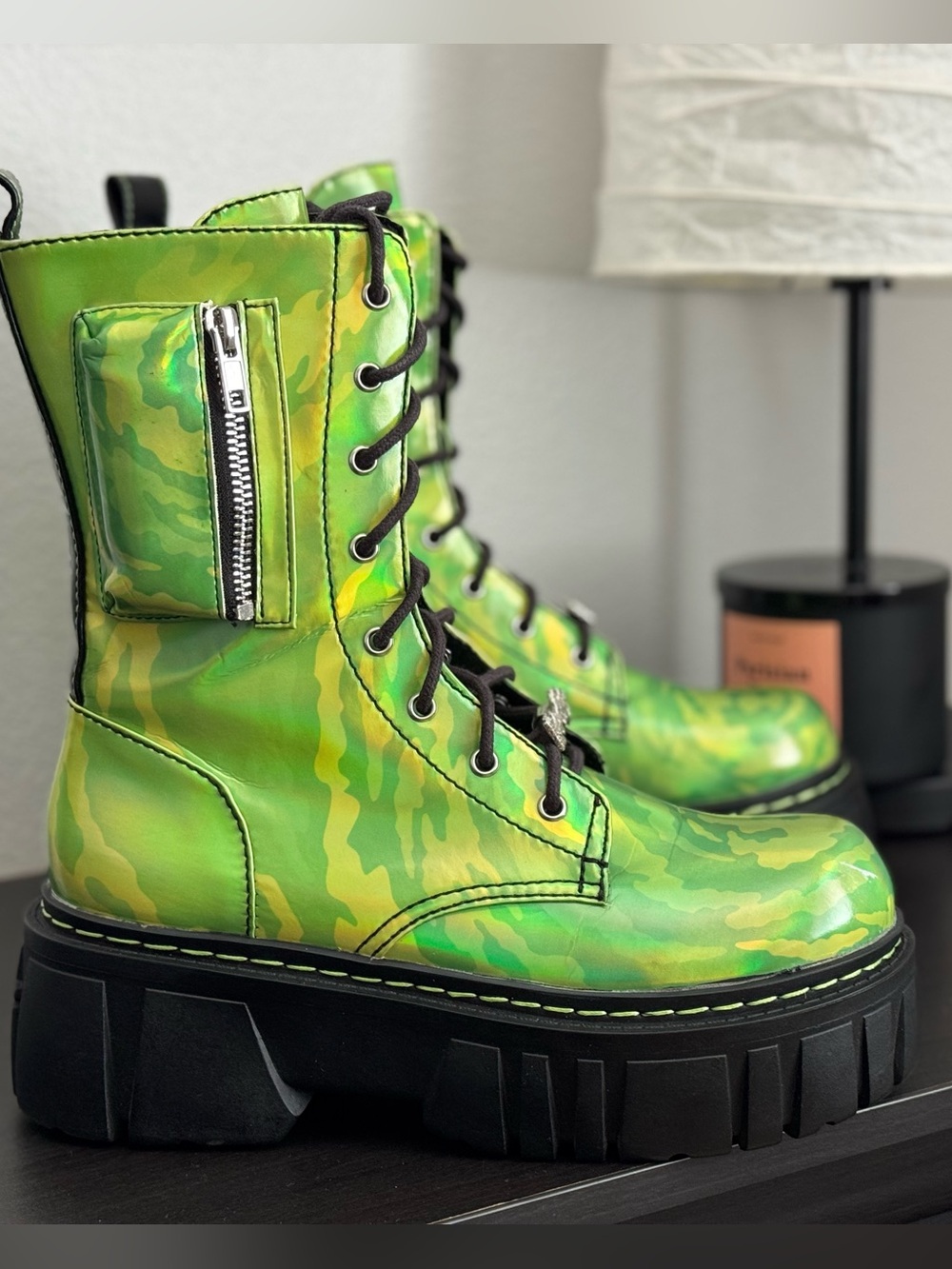 Dolls Kill × Rick & Morty Trippy Print Platform Combat
Boots - Picture 4 of 10